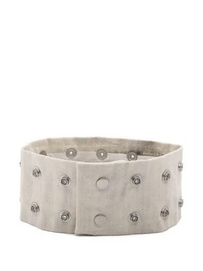 Rick Owens Drkshdw Strobe Snap Bib Neckband In Neutral