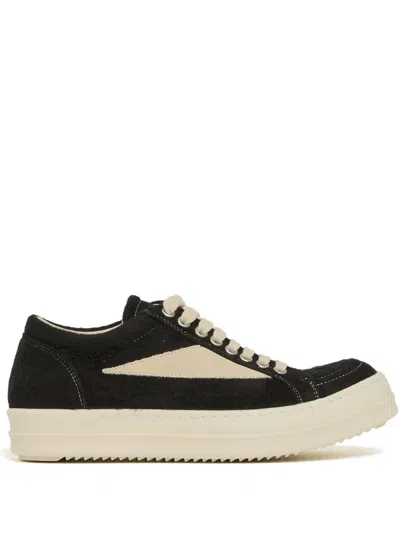 Rick Owens Drkshdw Suede-panel Trainers In Black