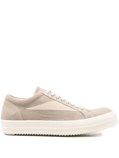 Rick Owens Drkshdw Suede Sneakers In Neutral