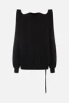 Rick Owens Drkshdw Structured-shoulders Cotton Sweatshirt In Black