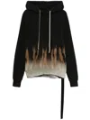 Rick Owens Drkshdw Drkshdw By Rick Owens Oversized Hoodie Black And Terra In Black/terra