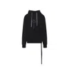 Rick Owens Drkshdw Graphic Print Oversized Hoodie Drawstring In Black