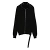 Rick Owens Drkshdw Long-sleeve Zip-up Hoodie In Black