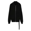 Rick Owens Drkshdw Long-sleeve Zip-up Hoodie In Black