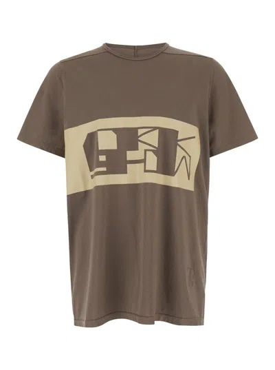 Rick Owens Drkshdw T-shirt - Level T In Beige