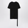 Rick Owens Drkshdw Asymmetric Hem Short Sleeve Round Neck T-shirt In Black