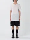 Rick Owens Drkshdw Drkshdw By Rick Owens Man T-shirt White Size S Cotton In Milk