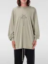 Rick Owens Drkshdw Oversized Long Sleeve T-shirt Pentagram In Perle