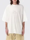Rick Owens Drkshdw Graphic Print Oversized Crewneck T-shirt In Weiss