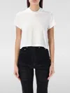 Rick Owens Drkshdw 'small Level T' Cropped Asymmetrical Hem T-shirt In White