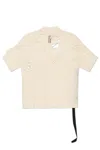 Rick Owens Drkshdw T-shirt With Broken Holes In White