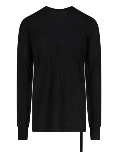 Rick Owens Drkshdw T-shirt With Lace In Black  