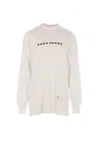 Rick Owens Drkshdw Oversized Long Sleeve T-shirt With Milk Black Print