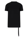 Rick Owens Drkshdw Asymmetric Hem Short Sleeve Round Neck T-shirt In Black