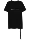 Rick Owens Drkshdw Level T-shirt With Asymmetric Hem And Graphic Print In Black/pearl