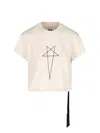 Rick Owens Drkshdw Level T Cropped Cotton T-shirt In White