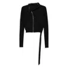 Rick Owens Drkshdw Asymmetrical Zip-fastening Sweatshirt In Black