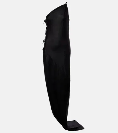 Rick Owens Drkshdw Taco Jersey Maxi Dress In Black