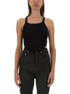 Rick Owens Drkshdw Basic Tank Cropped In Black