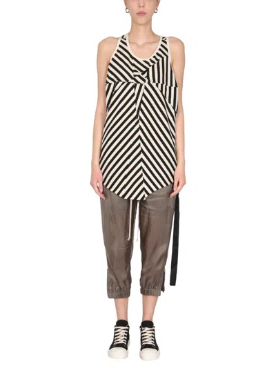 Rick Owens Drkshdw "tank" Top In Brown