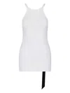 Rick Owens Drkshdw Sleeveless Racerback Top Asymmetric Hem In White