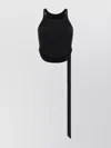 Rick Owens Drkshdw Tank Top With Asymmetric Hem And Scoop Neck In Black