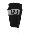Rick Owens Drkshdw Tarp Logo-print Organic Cotton Top In Black