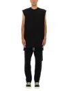 Rick Owens Drkshdw Drkshdw By Rick Owens "tarp T" Plush T-shirt In Black