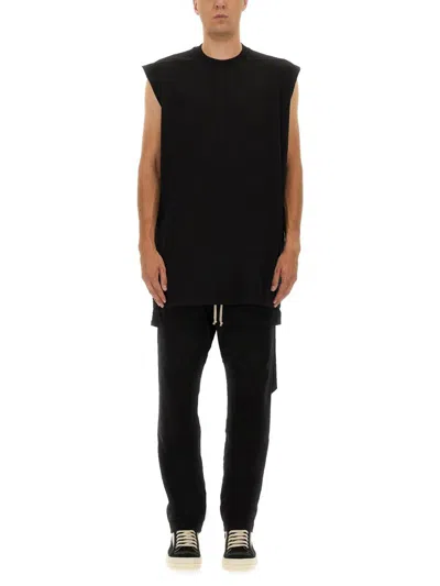 Rick Owens Drkshdw "tarp T" Plush T-shirt In Black