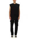 Rick Owens Drkshdw Drkshdw By Rick Owens "tarp T" Plush T-shirt In Black