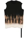 Rick Owens Drkshdw Tarp T-shirt In 0983 Black/terra
