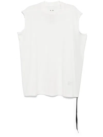 Rick Owens Drkshdw Crew Neck Sleeveless T-shirt In White