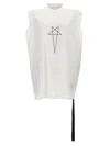 Rick Owens Drkshdw Drkshdw By Rick Owens Cotton Tank Top In White/black