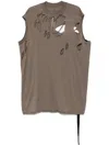 Rick Owens Drkshdw Tarp Tank Top In Brown