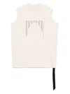 Rick Owens Drkshdw Tank Top With "tarp" Lace In Nude