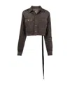 Rick Owens Drkshdw Tassel-detail Cropped Jacket In Black