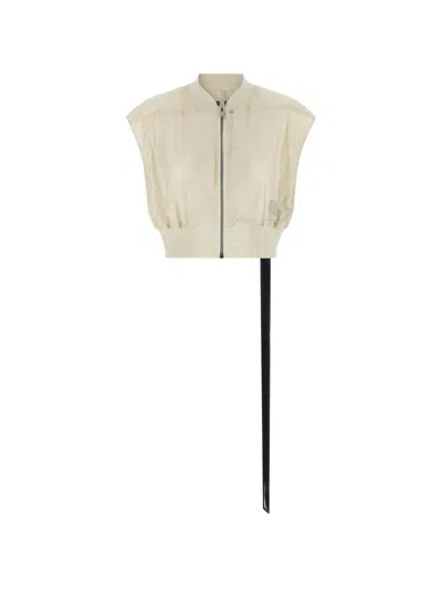 Rick Owens Drkshdw Tatlin Bomber Honeycomb Vest In Neutral