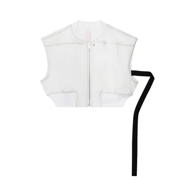 Pre-owned Rick Owens Drkshdw Tatlin Bomber Vest 'milk Wash' | Cream | Women's Size M