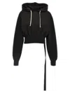 RICK OWENS DRKSHDW RICK OWENS DRKSHDW TATLIN DRAWSTRING CROPPED HOODIE