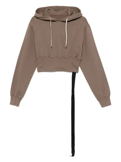 Rick Owens Drkshdw Tatlin Hoodie In Brown