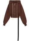 Rick Owens Drkshdw Brown Porterville Tatlin Zipped Hoodie In Brown
