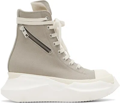 Rick Owens Drkshdw Taupe Concordians Cargo Abstract Sneaks Sneakers In Animal Print