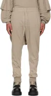 Rick Owens Drkshdw Taupe Concordians Drawstring Sweatpants In Neutral