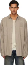 Rick Owens Drkshdw Taupe Concordians Jumbo Shirt In Gray