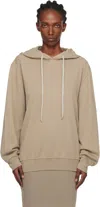 Rick Owens Drkshdw Taupe Concordians Oversized Hoodie In Neutral
