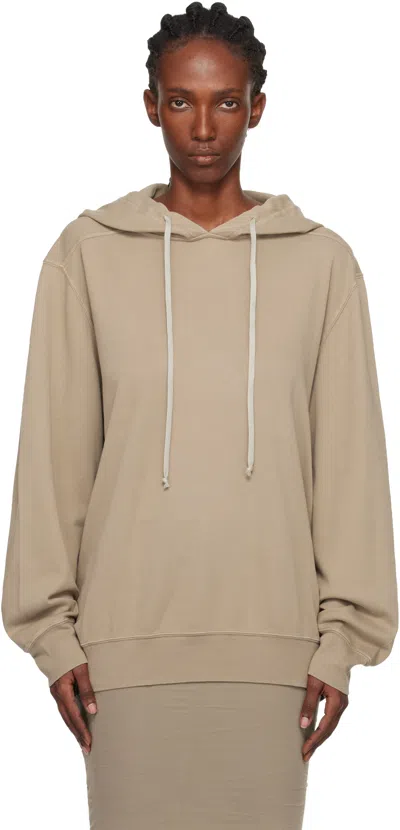 Rick Owens Drkshdw Taupe Concordians Oversized Hoodie In Neutral