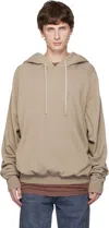 Rick Owens Drkshdw Taupe Concordians Oversized Hoodie In Brown