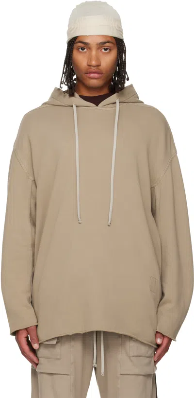 Rick Owens Drkshdw Taupe Concordians Peter Hoodie In Neutral
