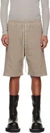 Rick Owens Drkshdw Taupe Concordians Pusher Shorts In Multi