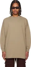 Rick Owens Drkshdw Taupe Concordians Tommy Ls Sweatshirt In Gray